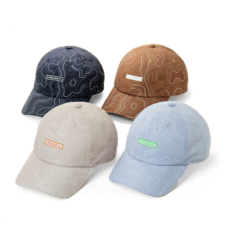 冠戒时尚棒球帽户外百搭韩版透气花纹休闲遮阳帽