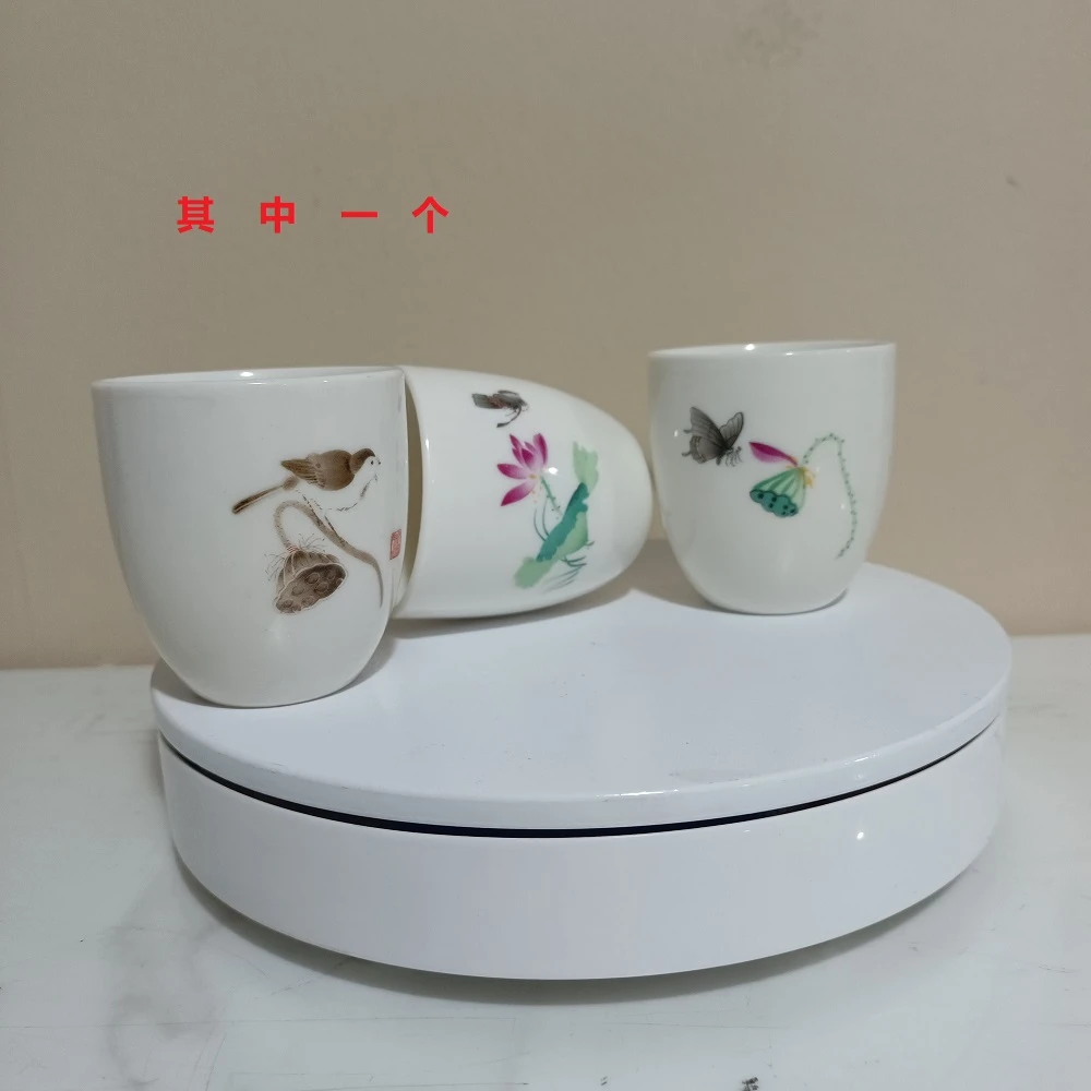 景德镇釉上粉彩单杯墨彩主人杯不带盒子（其中一件打包发货）