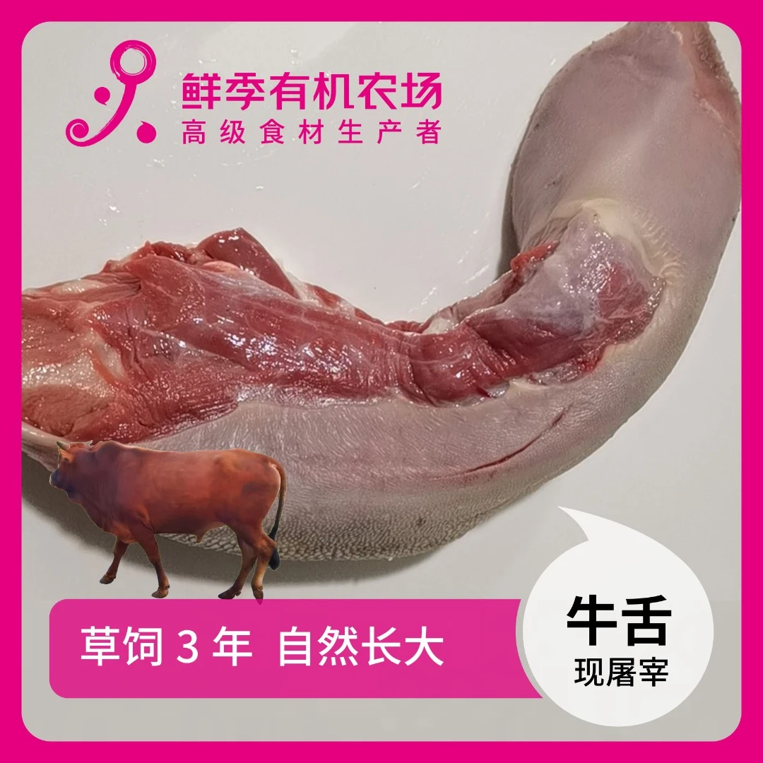 全自产 鲜牛舌1根空运/草饲3年以上 固形物含量80%以上