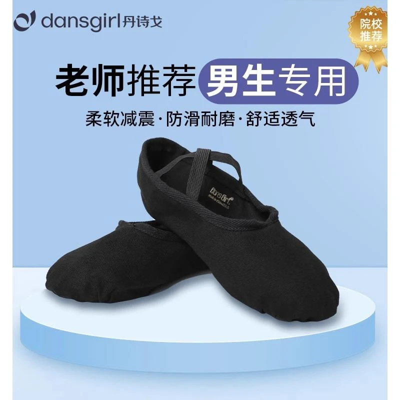 丹诗戈舞蹈鞋软底练功专用男童男生成人古典风跳舞鞋形体芭蕾舞鞋