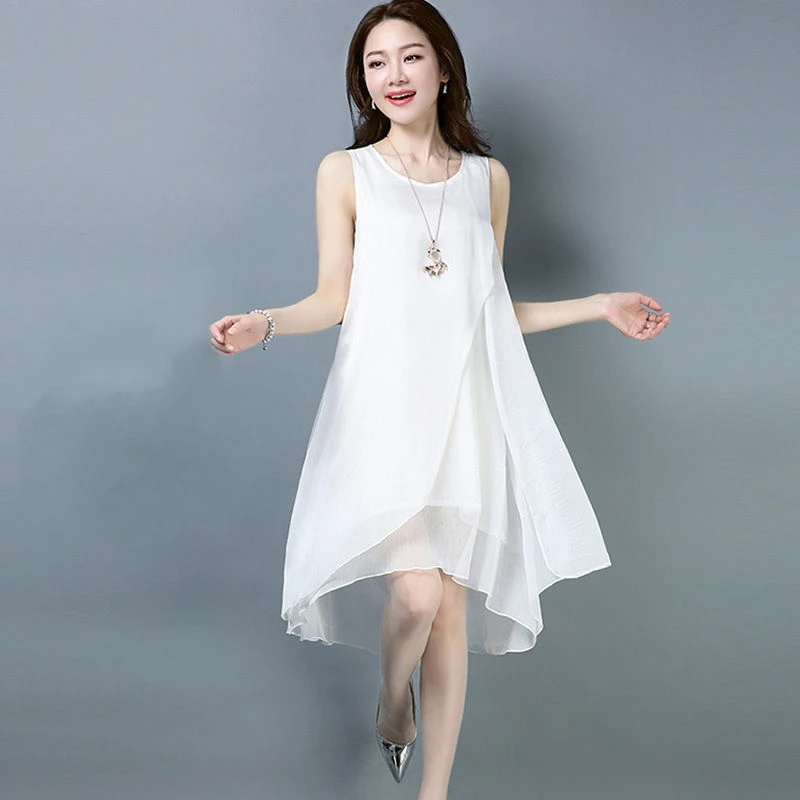 吊带裙女夏宽带外穿宽松裙子2023年新款背心裙仙女气质内搭连衣裙