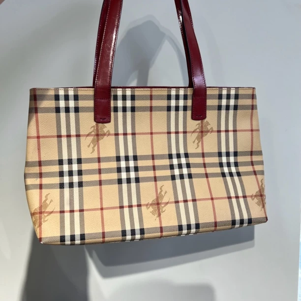 95新 BURBERRY/博柏利 Burberry战马格购物袋tote包单肩