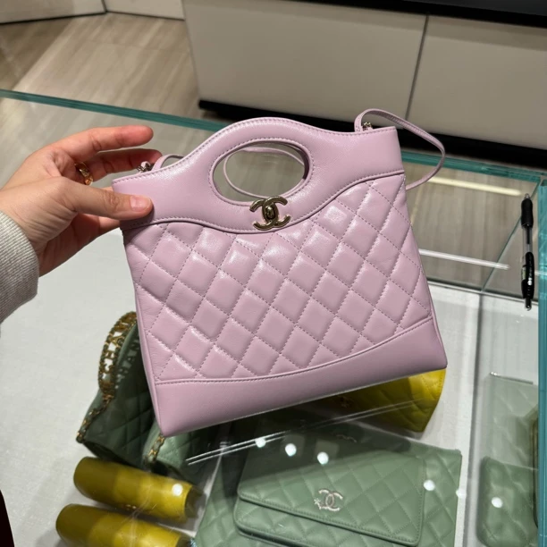 全新未使用 Chanel/香奈儿 31bag迷你mini粉紫色斜挎包 公价41200