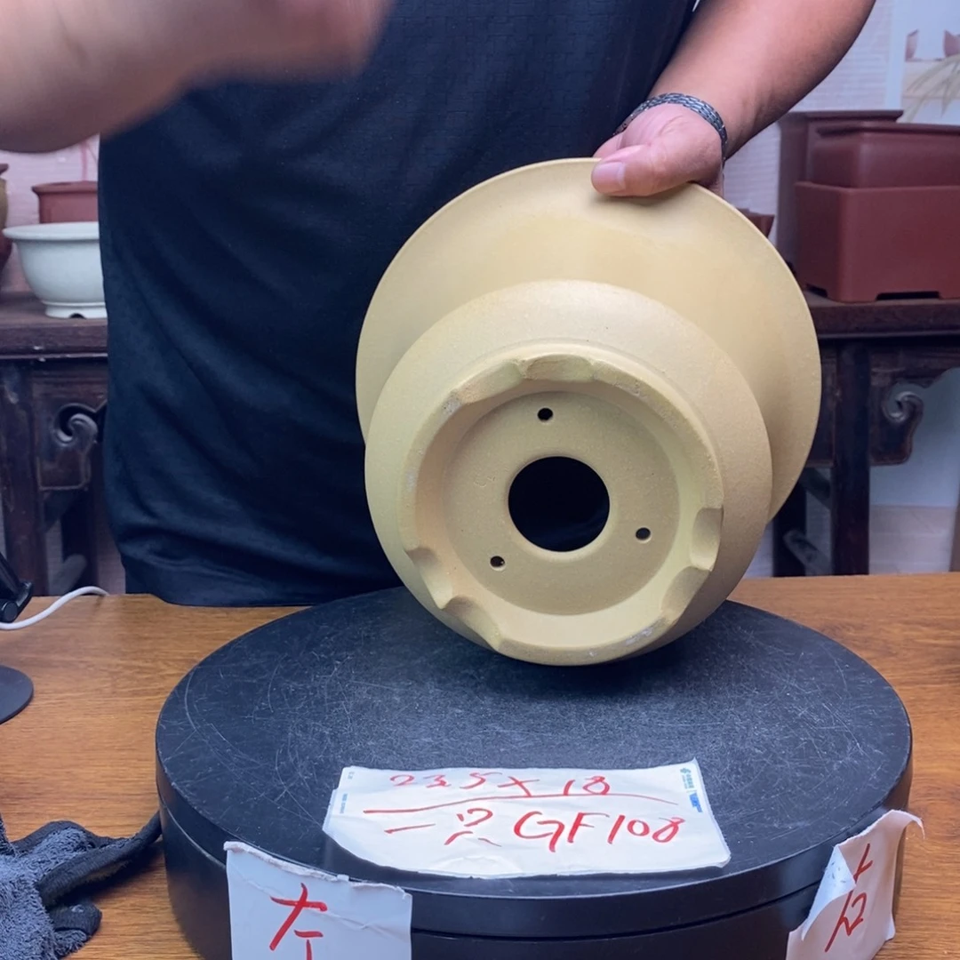 紫砂花盆货号一只GF108