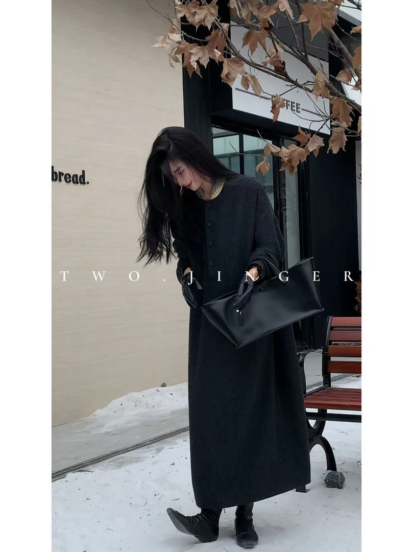 二静子 极简约静奢（格调）注入灵魂设计师连衣裙HG9229