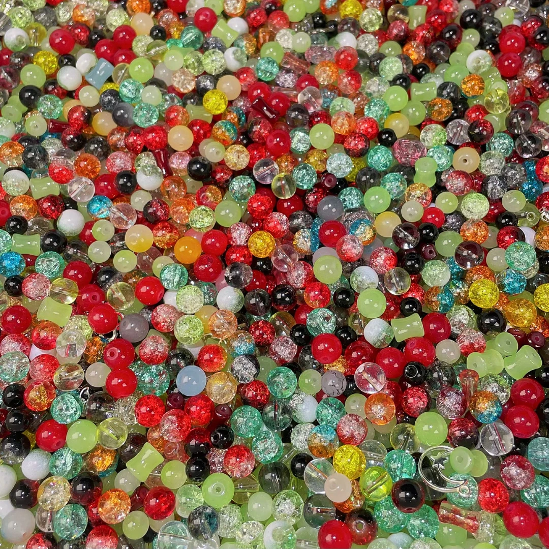 【混炒琉璃】七彩琉璃珠珠diy手作古风搭配轻奢时尚