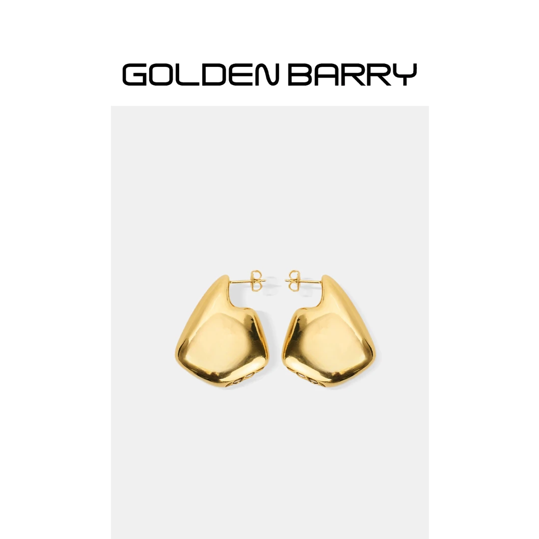 铜合金耳饰 632177轻奢风金属光面耳环