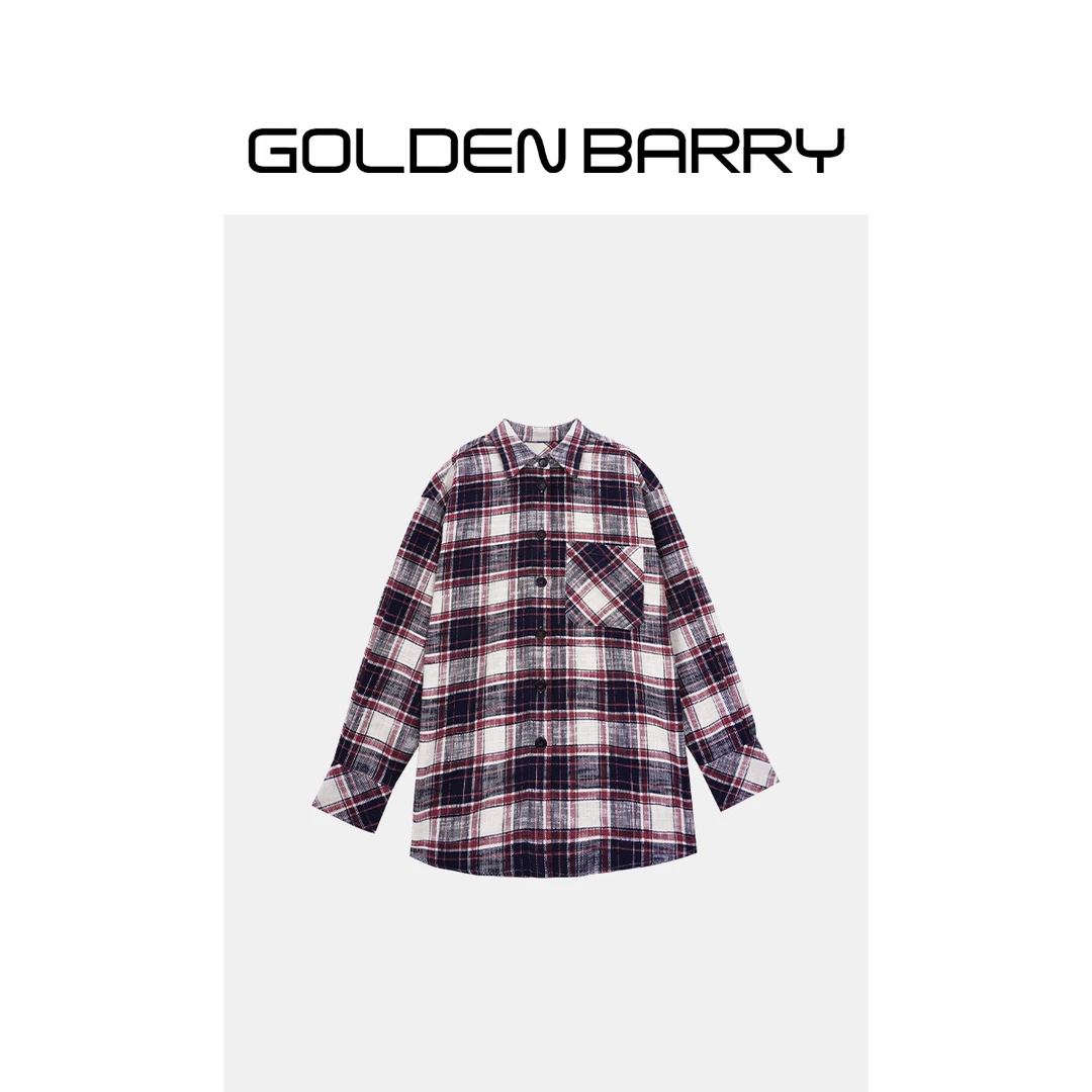 GOLDENBARRY|212597腔调格纹磨毛衬衣