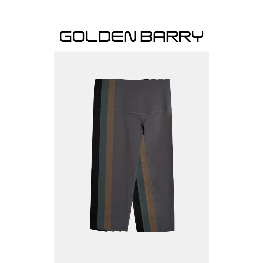 GOLDENBARRY|531003洋气百搭薄款弹力打底裤黑色外穿高腰紧身裤