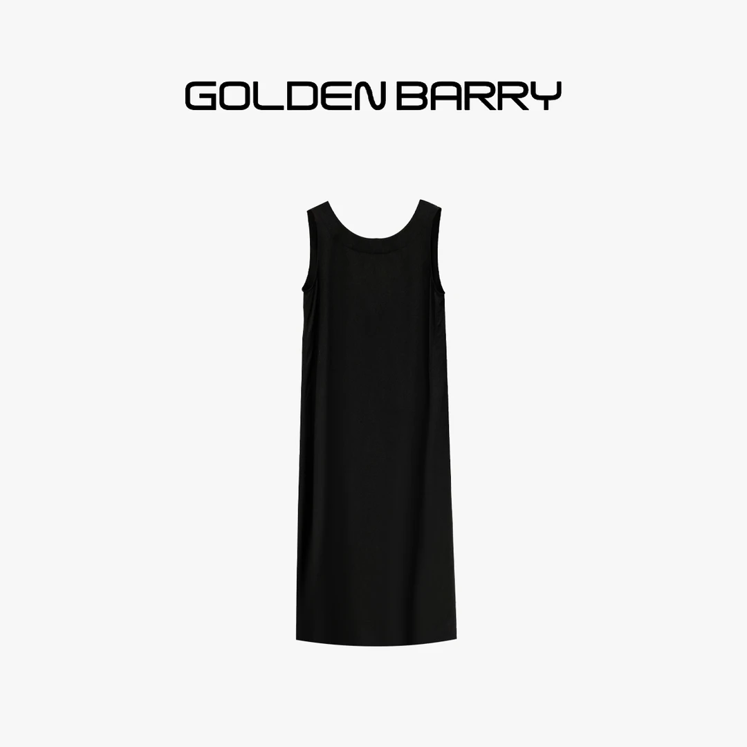 307081纯色百搭抽褶连衣裙