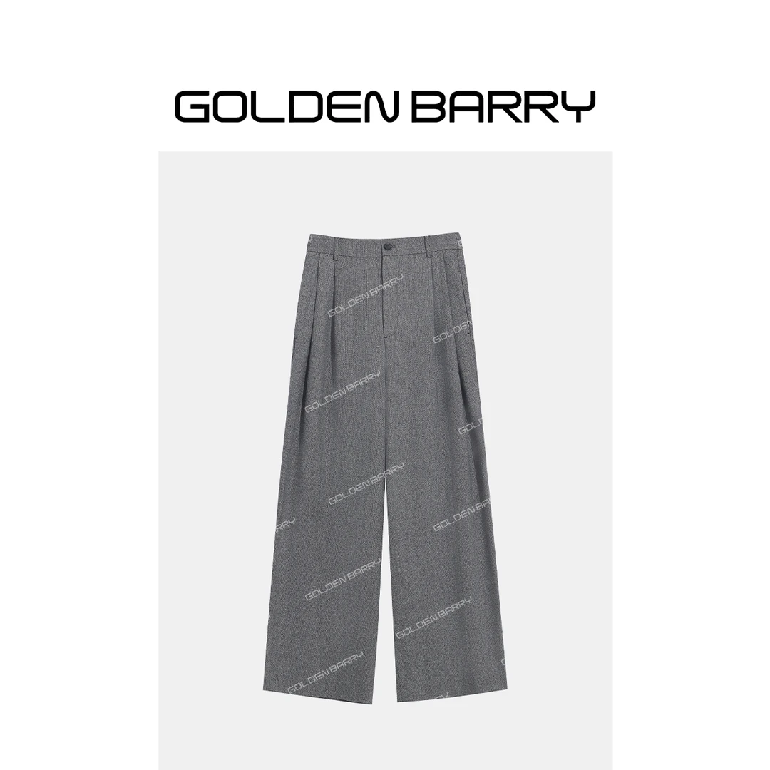 GOLDENBARRY|512021时尚人字纹女裤休闲百搭简约