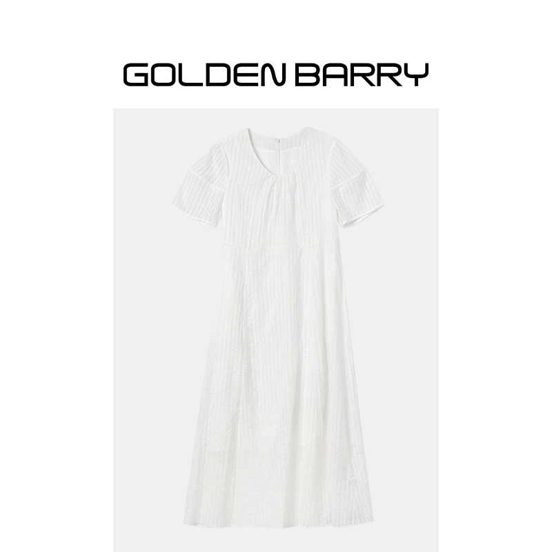 GOLDENBARRY|301172提花格子连衣裙