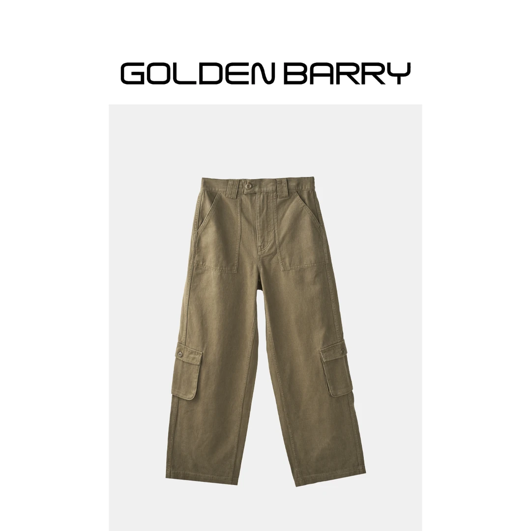 GOLDENBARRY【返季福 利】554018磨毛纸片人工装裤微瑕