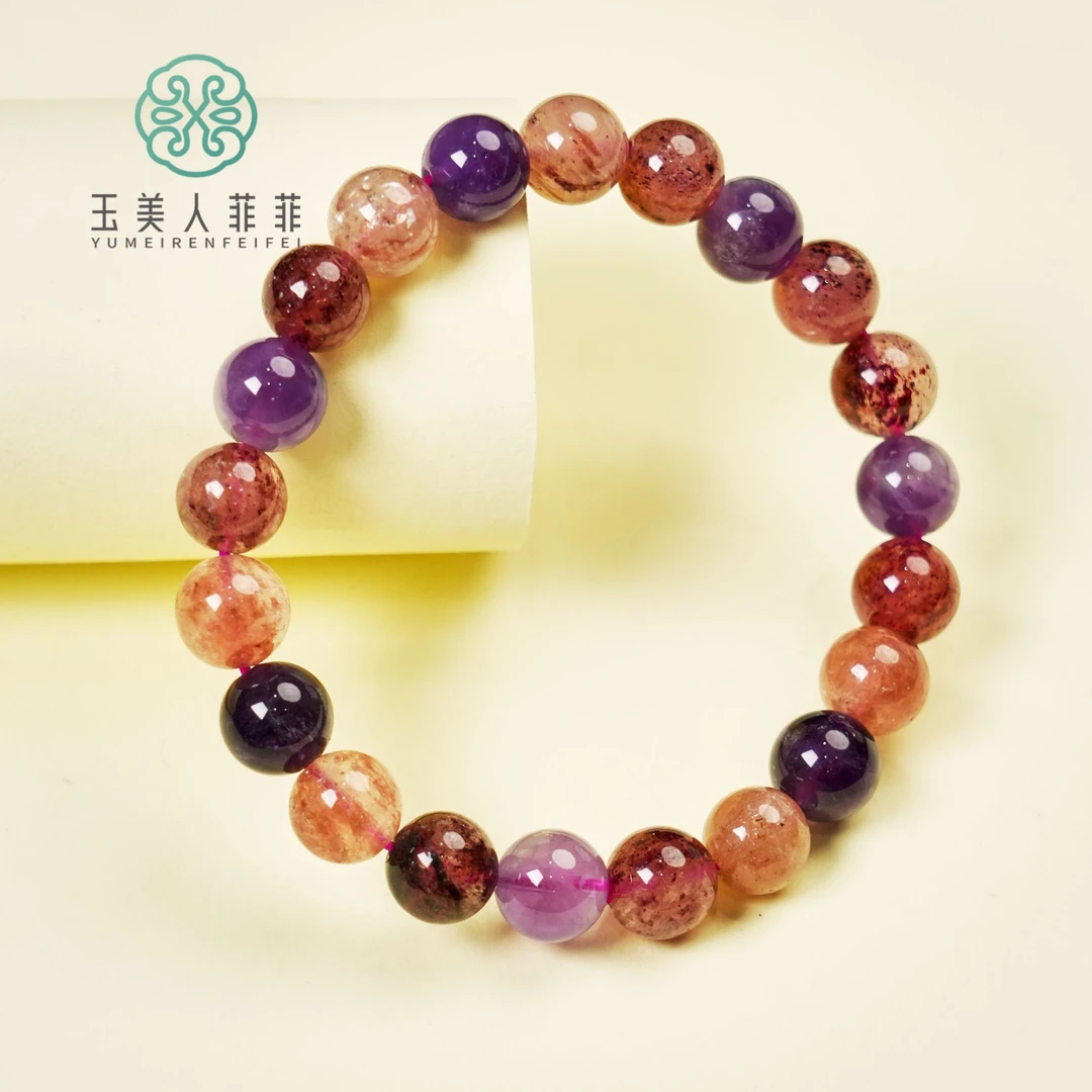 菲菲珠宝好/水晶单圈圆珠手串约9-11mm