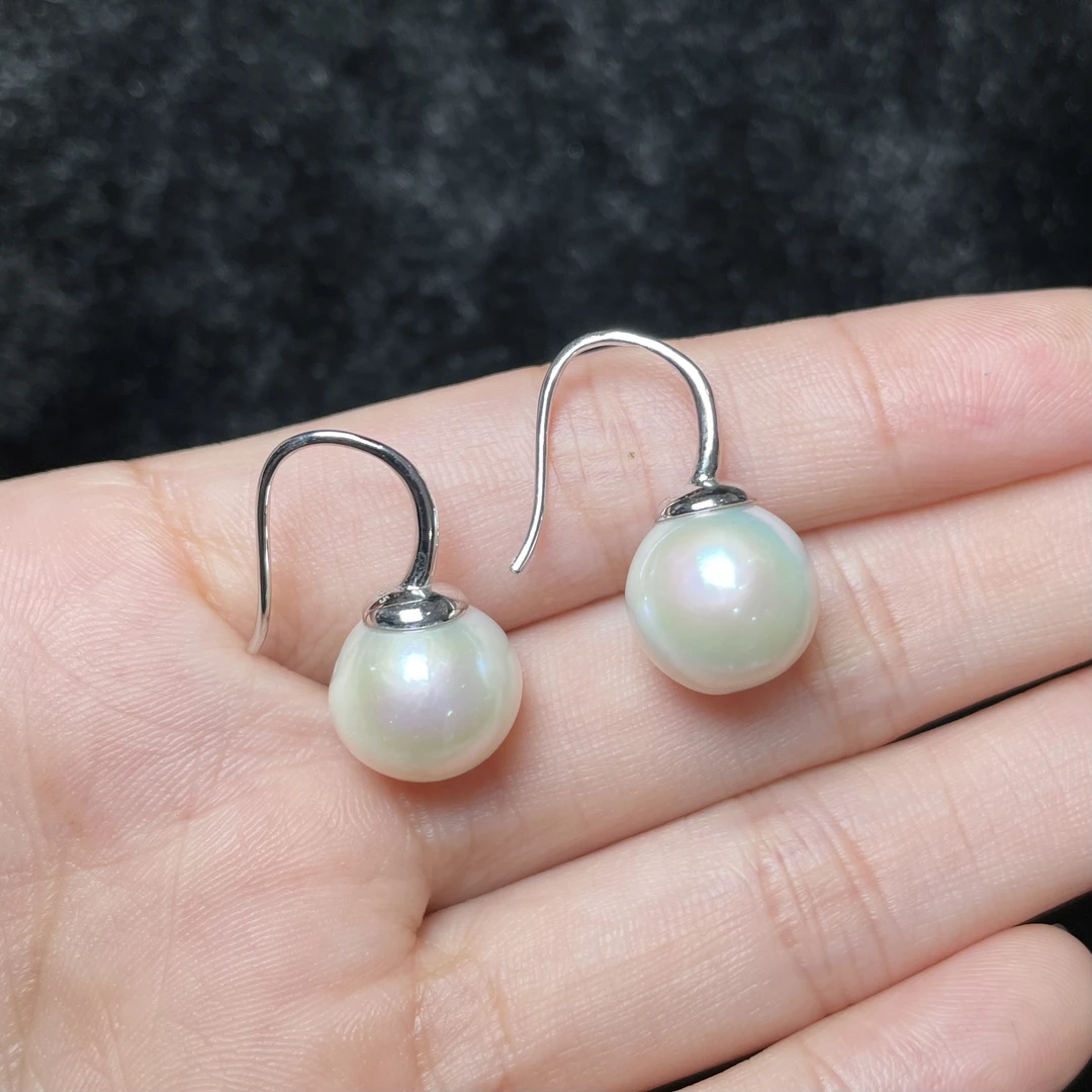 【春日珠宝】菲菲珠宝好*S925珍珠耳坠约12mm+