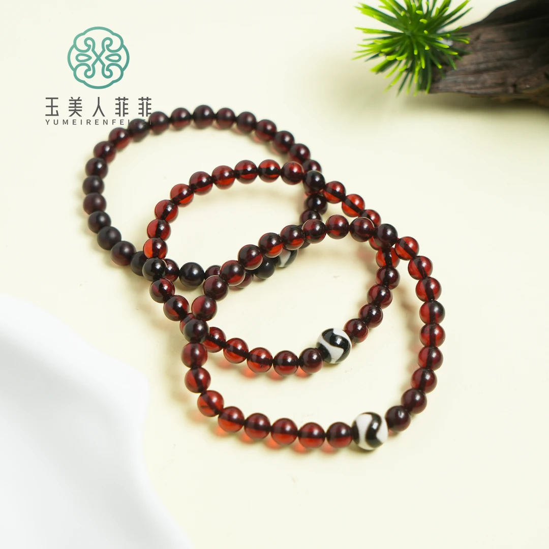 【春日珠宝】菲菲珠宝好*血珀单圈约6mm手串-多样性发一