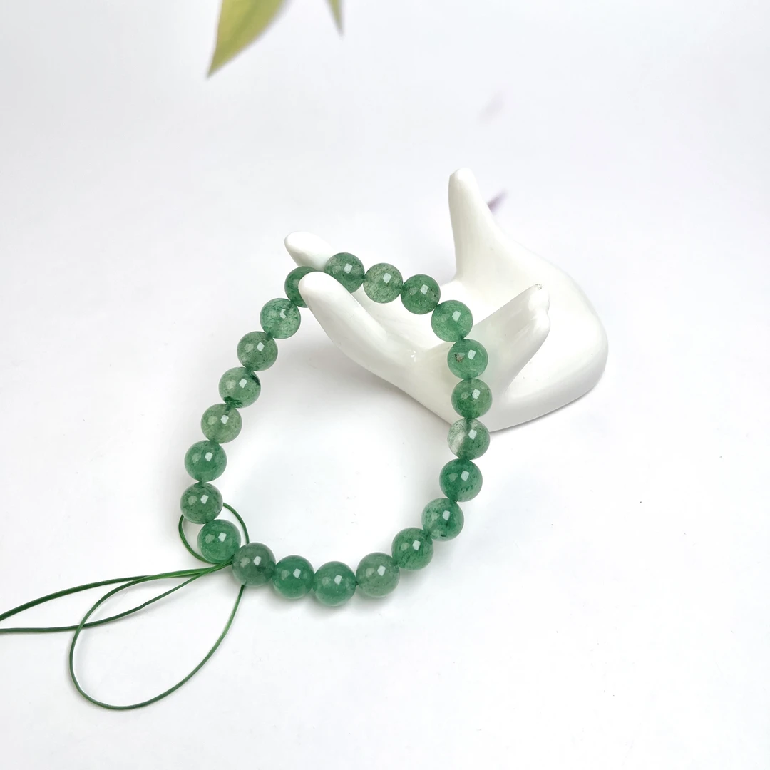 玉美人菲菲-绿草莓单圈-圆珠约8#