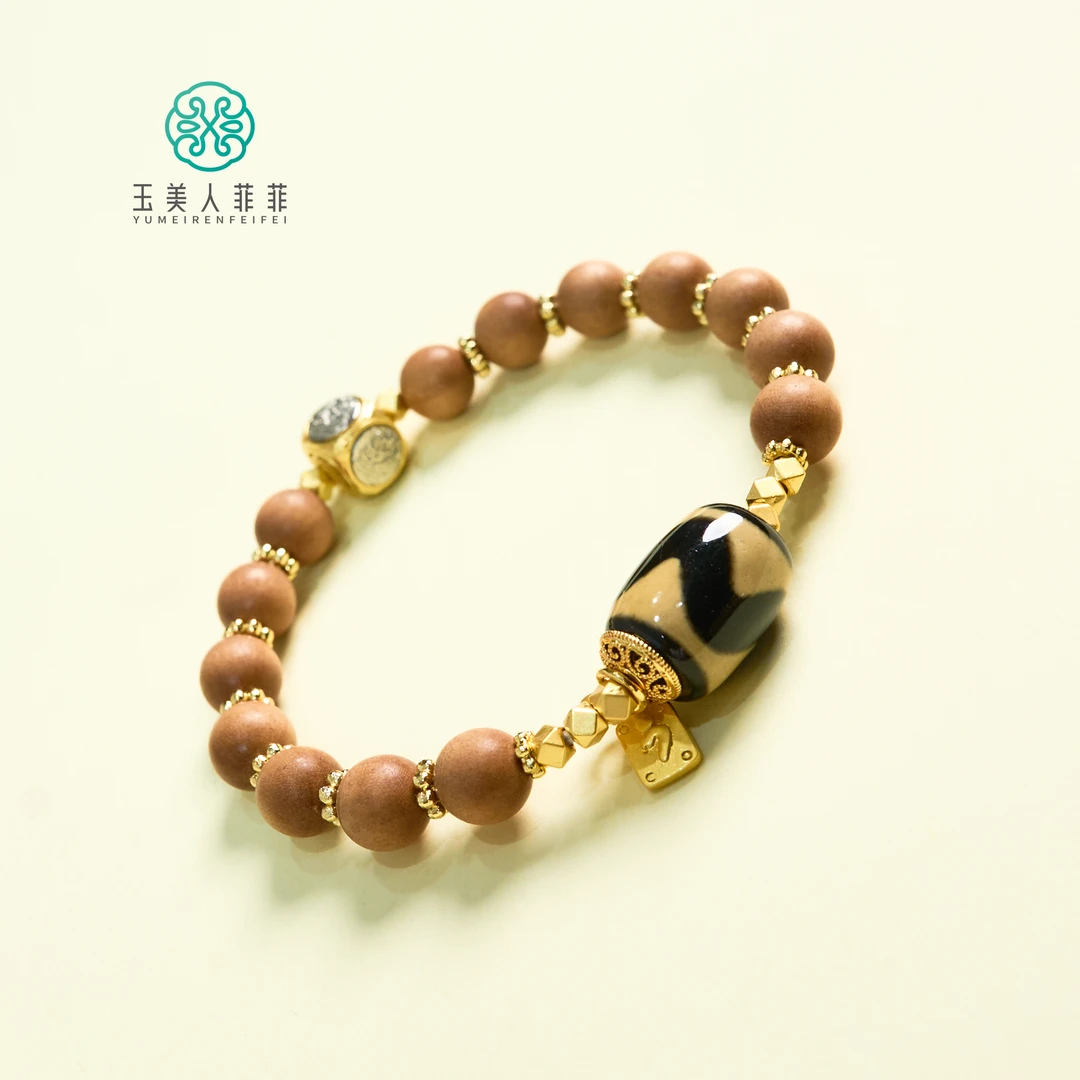 【春日珠宝】玉美人菲菲*玛瑙珠珠单圈手串