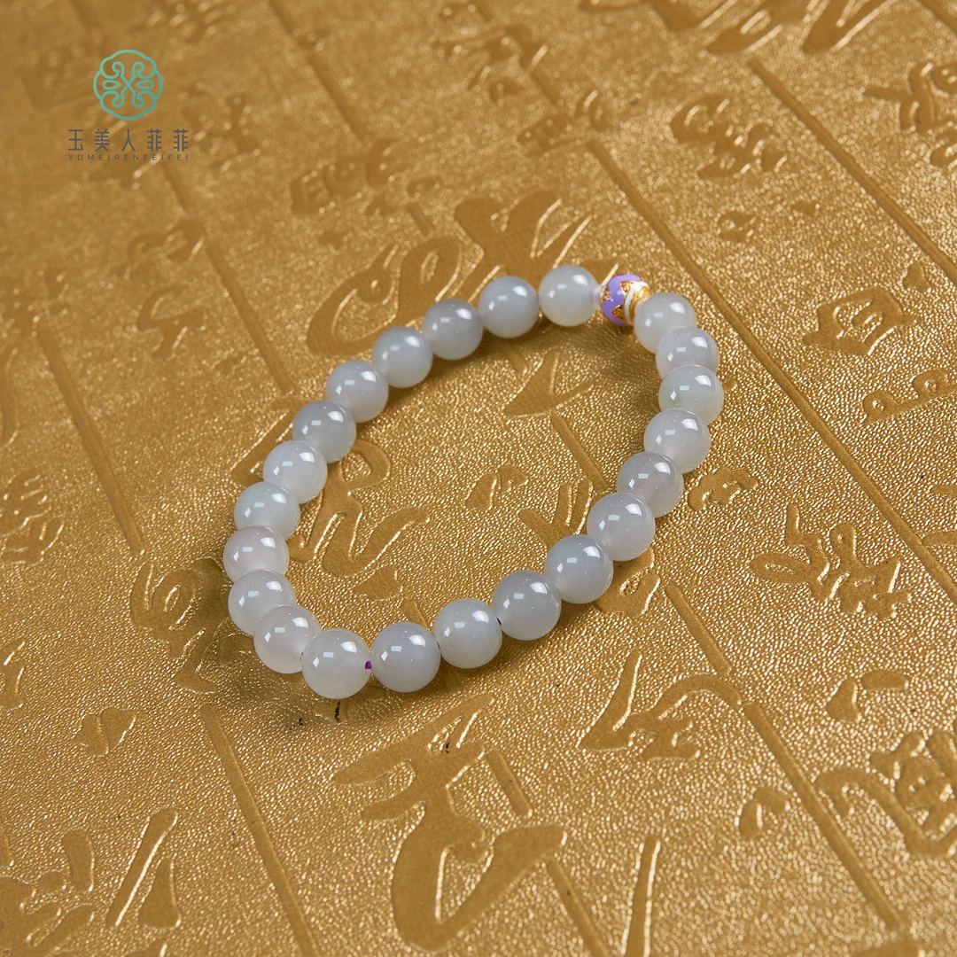 【春日珠宝】菲菲珠宝好*S925和田玉手串-圆珠约8mm