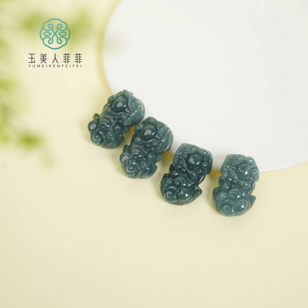 玉美人菲菲#翡翠吊坠-貔貅约33*19mm-多样性发一