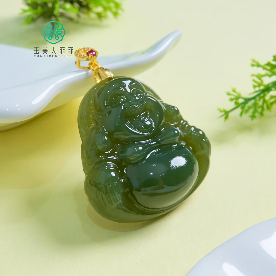 菲菲珠宝好*S925和田玉吊坠约43*35mm