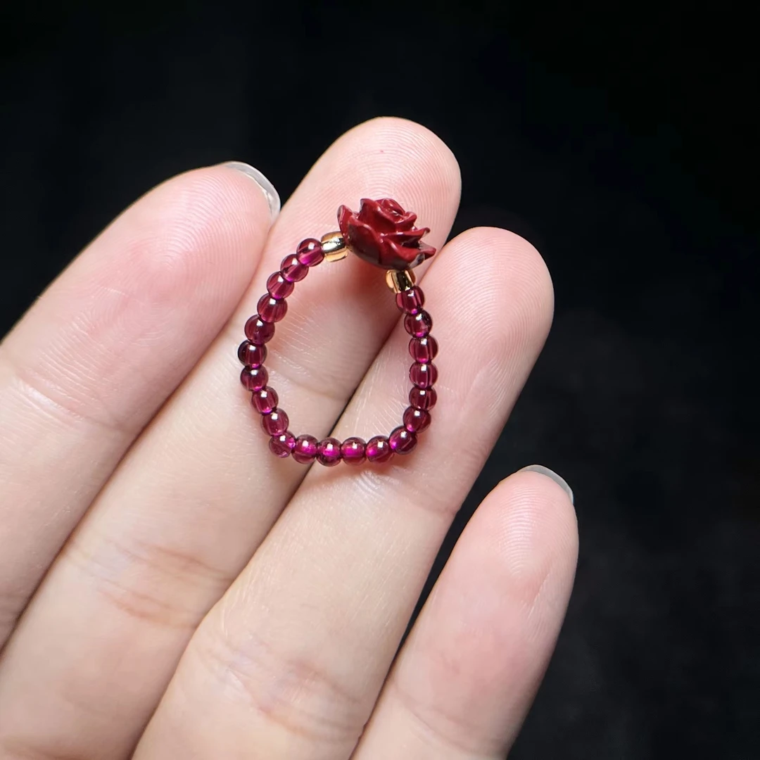 【春日珠宝】菲菲珠宝好*石榴石戒指（精致小巧款）