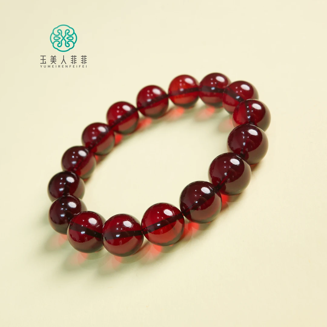 【春日珠宝】菲菲珠宝好*血珀圆珠约12mm手串