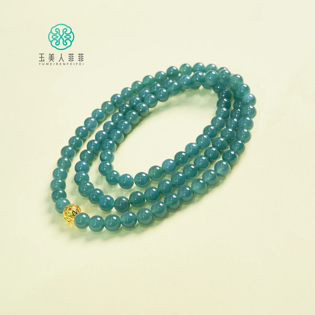 菲菲珠宝好*翡翠项链约6-7mm