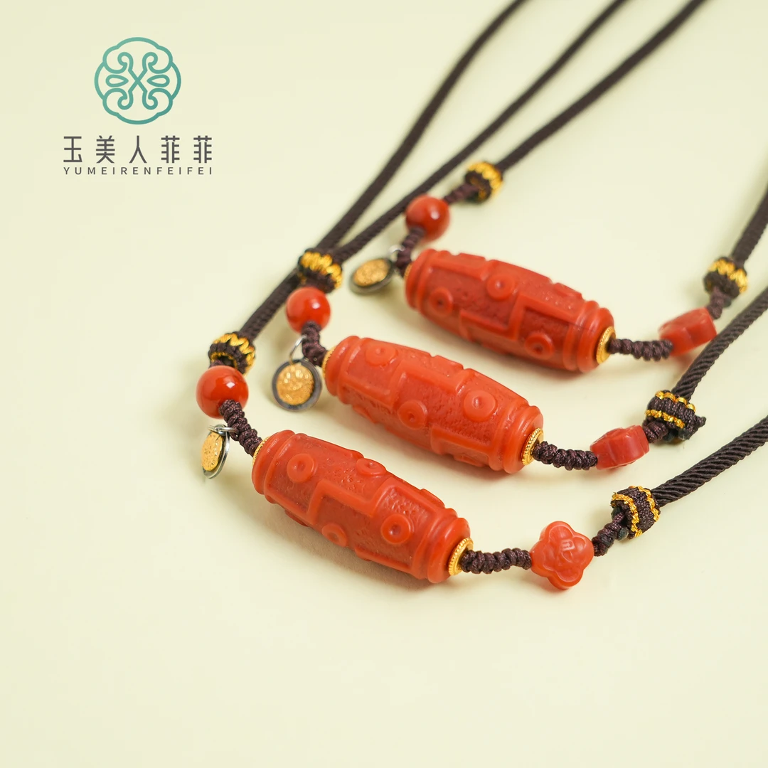 【春日珠宝】菲菲珠宝好*S925南红项链约31*13mm-多样性发一