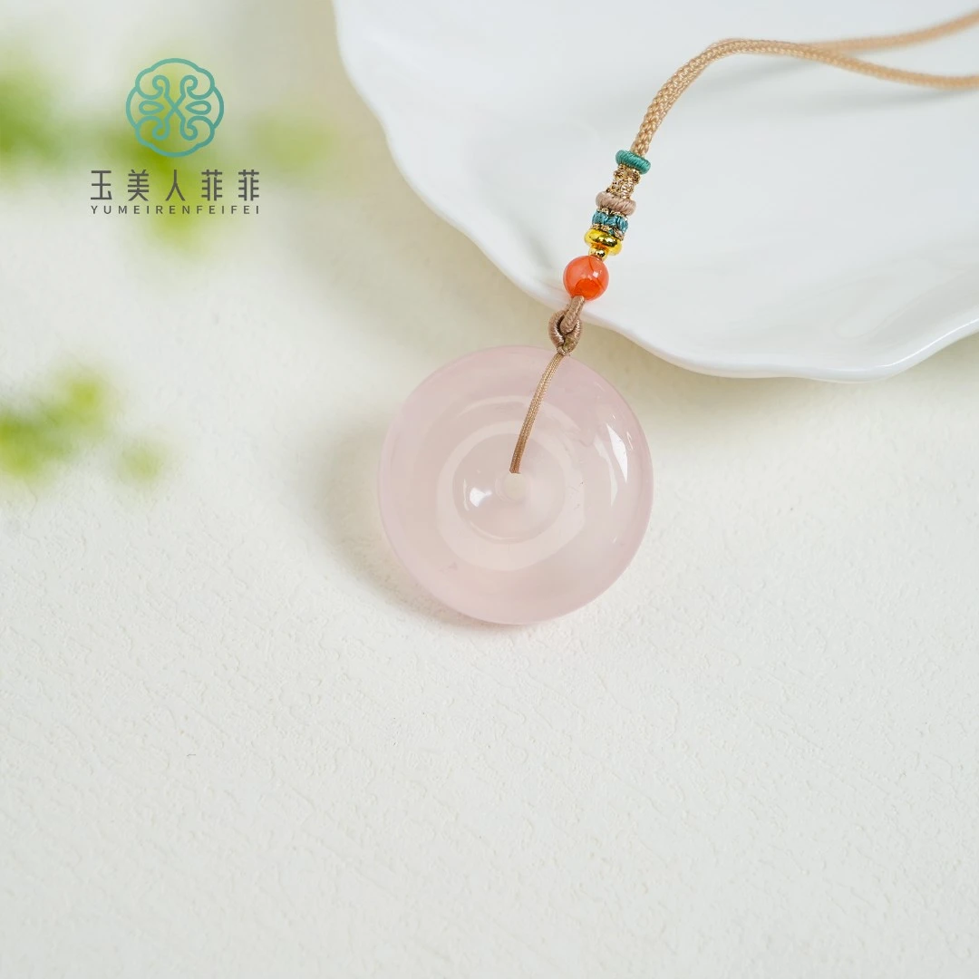 【春日珠宝】菲菲珠宝好*水晶平安扣吊坠约35mm