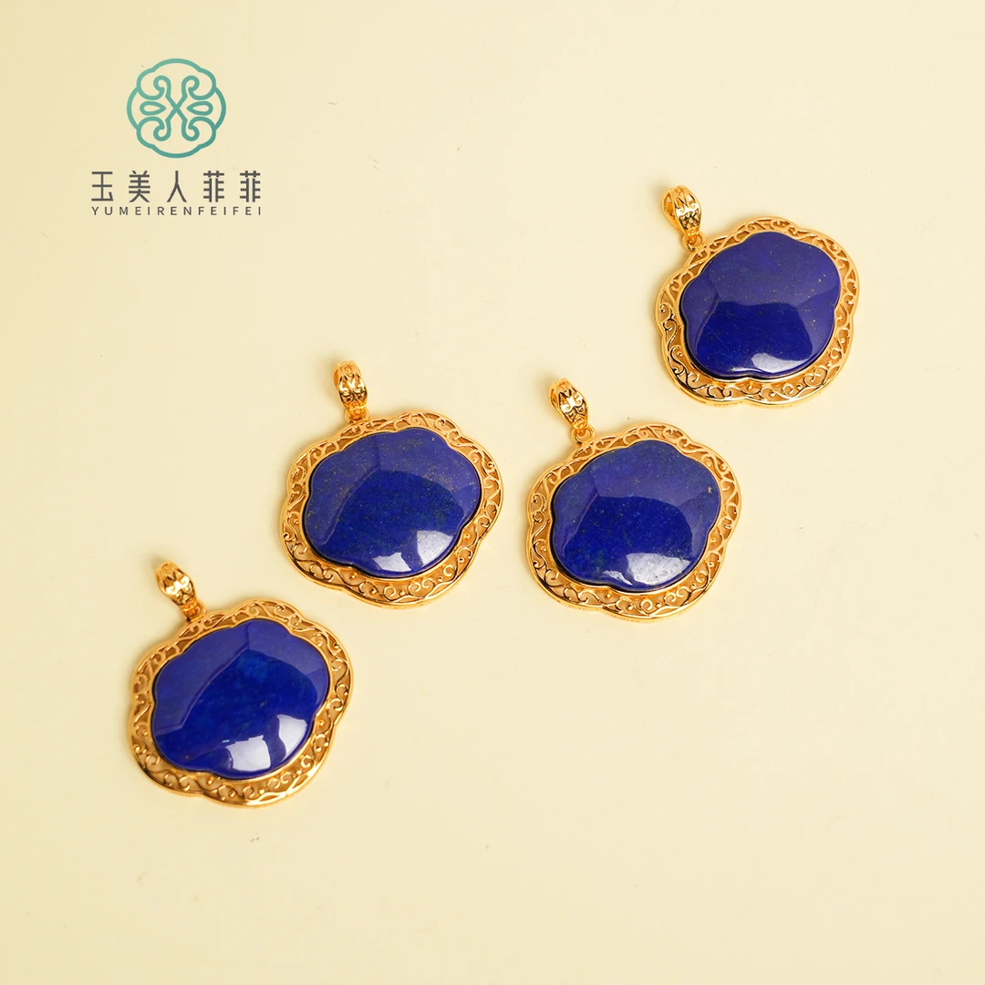 菲菲珠宝好*S925青金石吊坠-全包如意约24*29mm-多样性发一