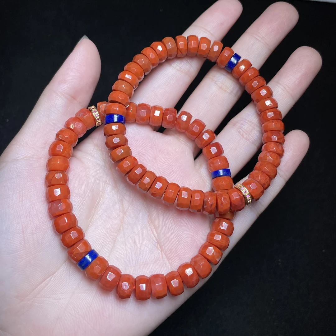 【春日珠宝】菲菲珠宝好*南红单圈手串约4*8mm/多样性发一