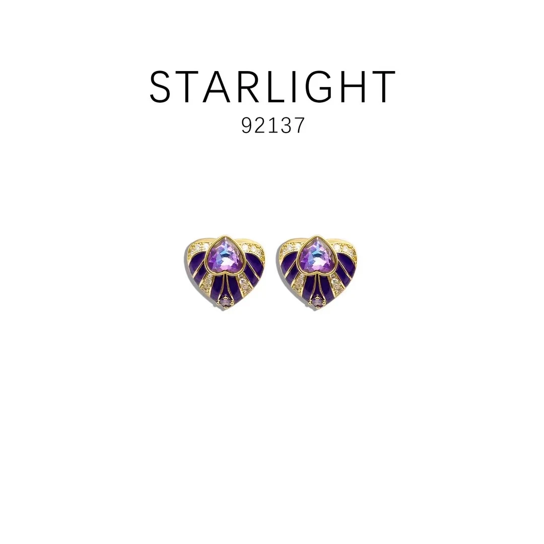 铜合金耳饰 中古风设计款轻奢气质耳饰~92137