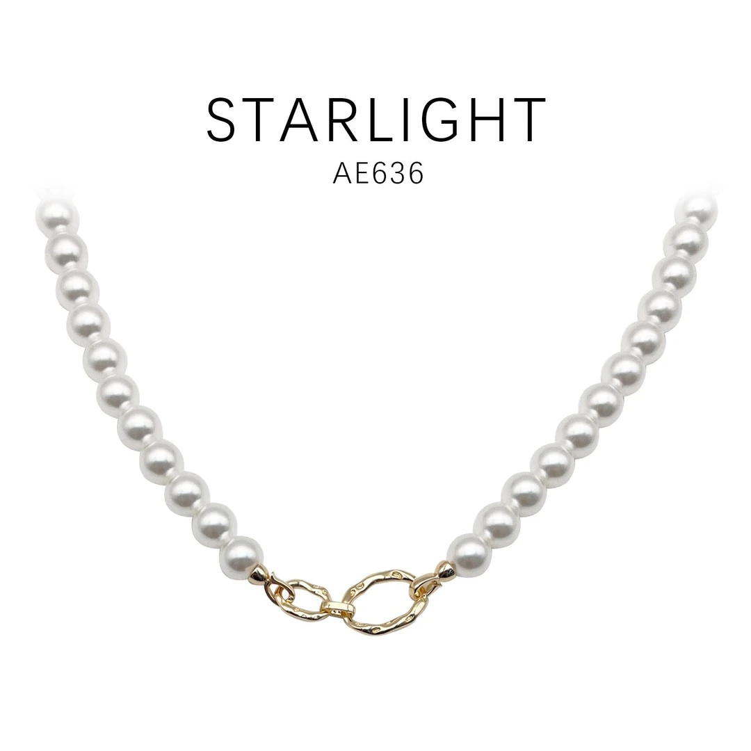 铜合金项链 时尚百搭珠珠项链-AE636（10mm）