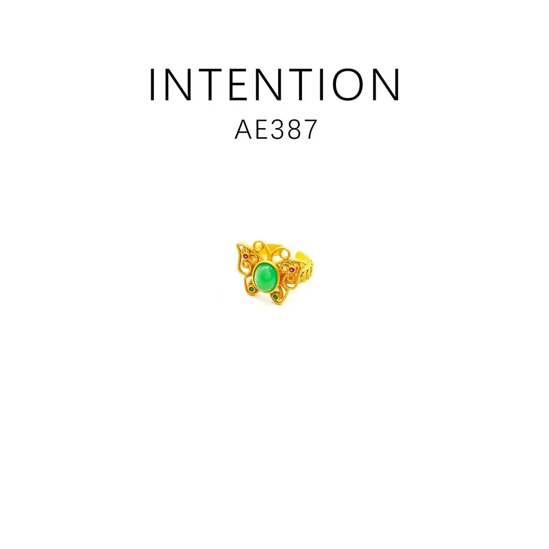 铜合金戒指 中古风设计款轻奢气质戒指~AE387