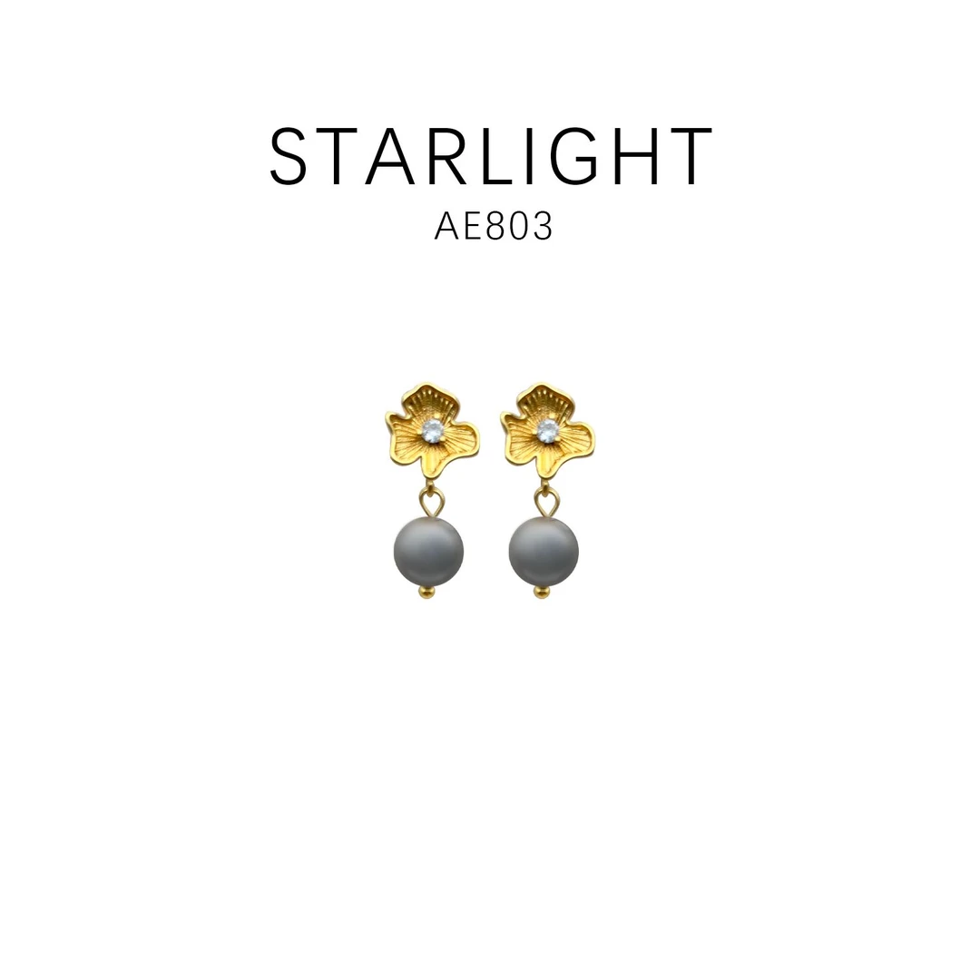 铜合金耳饰 设计款时尚气质百搭轻奢耳饰(尺寸10mm)~AE803