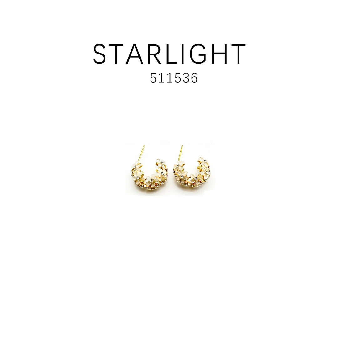 铜合金耳饰 经典时尚气质百搭花花耳饰～511536