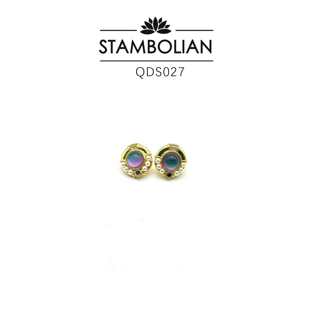 铜合金耳饰 设计款简约精致耳饰～QDS027