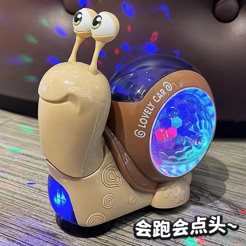 网红发光蜗牛玩具音乐电动声光动物早教益智宝宝儿童玩具男女孩36