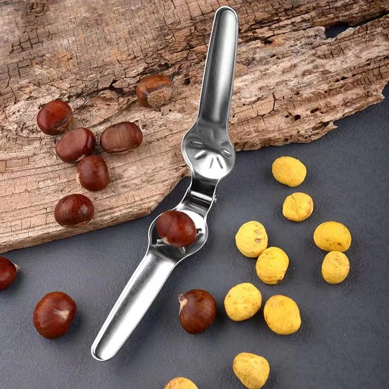 不锈钢板栗开口器剥栗子十字划口刀家用开栗器剥壳器开果器