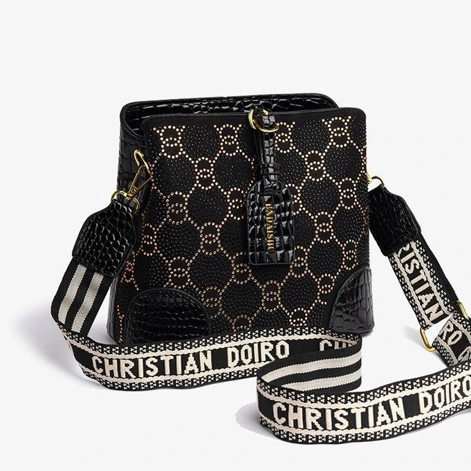 女包洋气韩版时尚简约ins印花潮流肩包单肩百搭小众8206