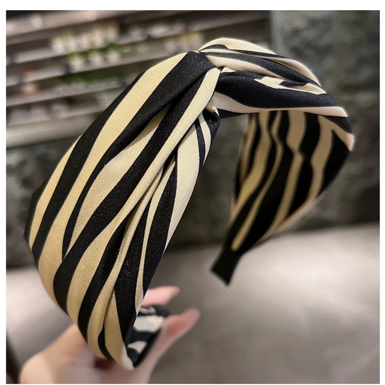 小香风发捆百搭发箍女韩版法式简约条纹宽边头箍压发洗脸发卡头饰
