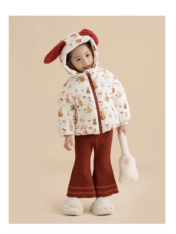 冬款-cimon启萌-蘑菇兔子羽绒服-冬季保暖洋气-C3W617