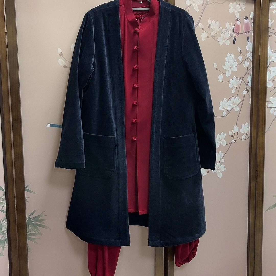 太极服新款秋冬加厚保暖太极服外披男女款休闲外搭