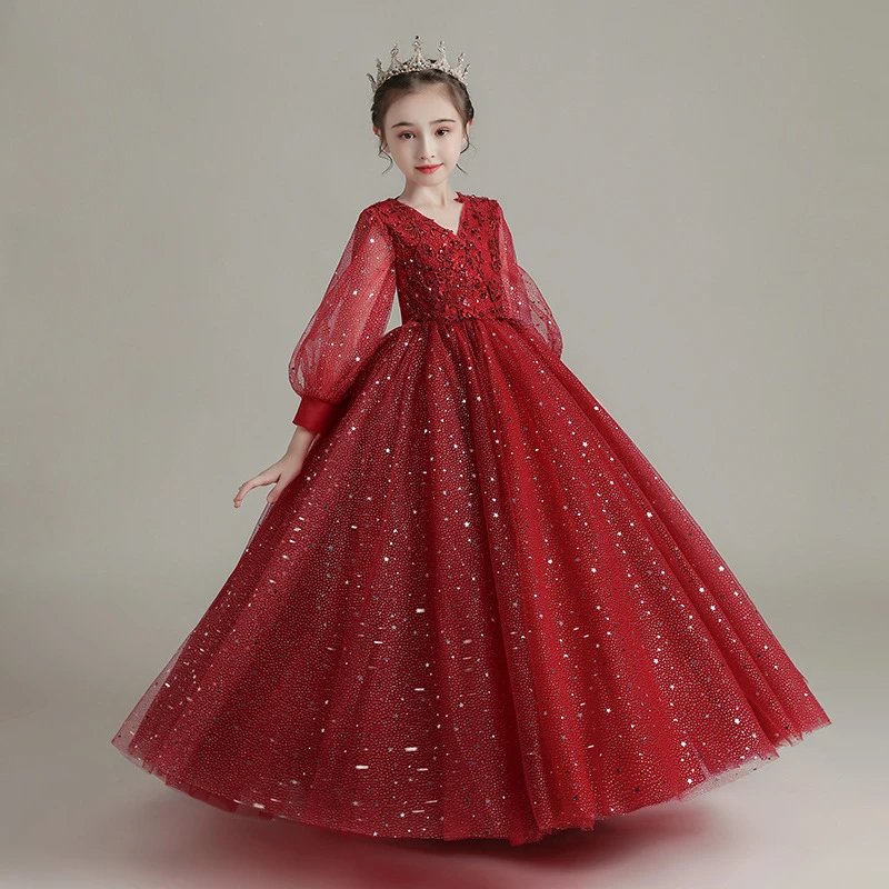 【钰格格】儿童礼服公主裙花童蓬蓬纱女孩晚礼服洋气女童主持人钢琴