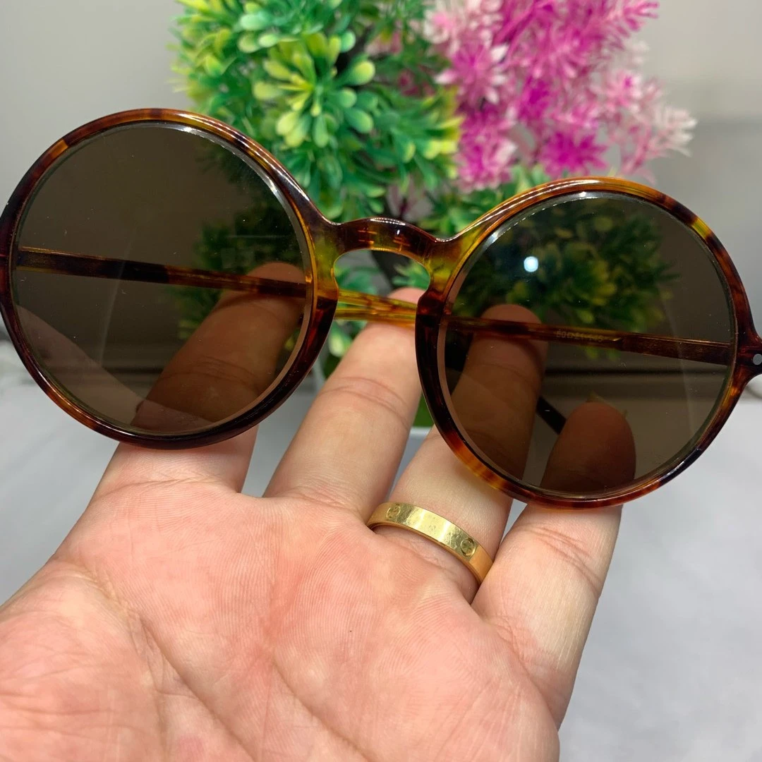 天然水晶茶色石头眼镜复古墨镜时尚防紫外线遮阳太阳镜石头镜新款