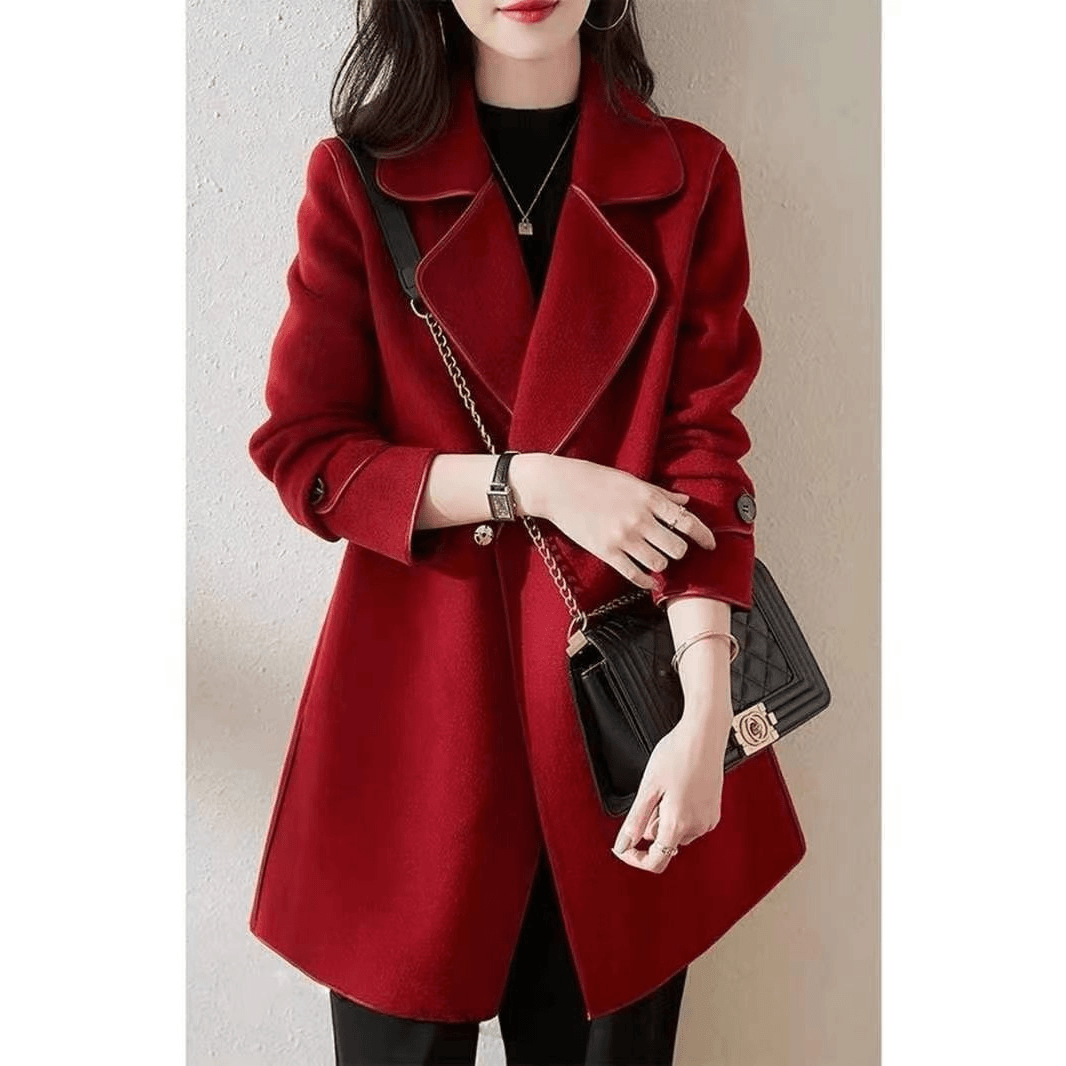 轻奢大衣春秋双面呢新款收腰小个子显瘦短款洋气百搭时尚外套