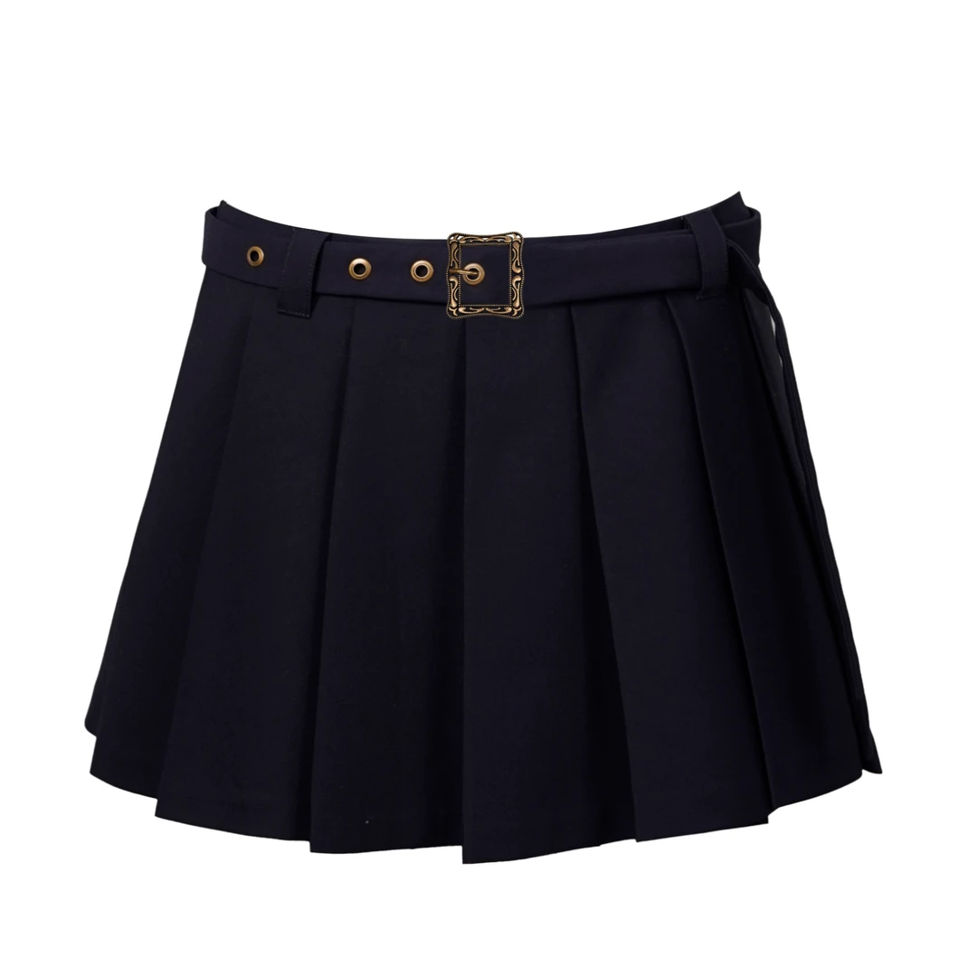 DNCY金属扣百褶裙显瘦高腰时尚休闲百搭DA41322187