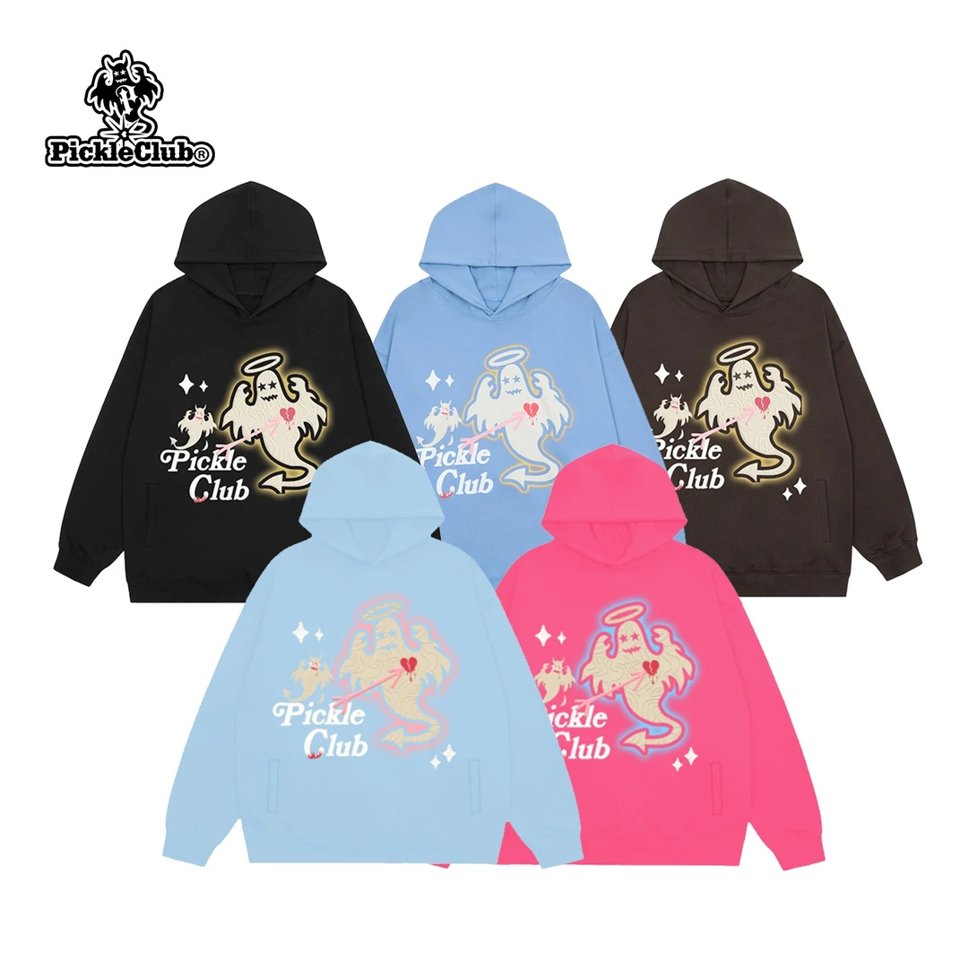 梁拌泡菜 PC国潮原创美式高街连帽卫衣男女宽松oversize嘻哈上衣