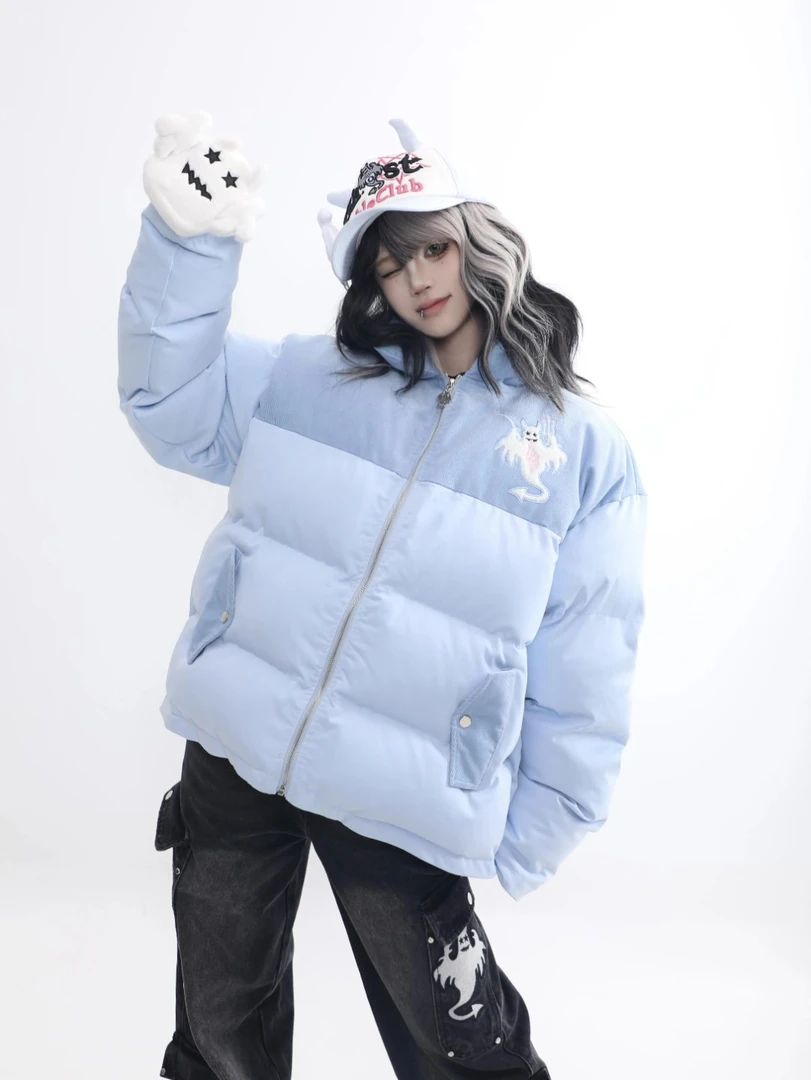 梁拌泡菜 星星棉服百搭甜酷加厚棉服外套男女